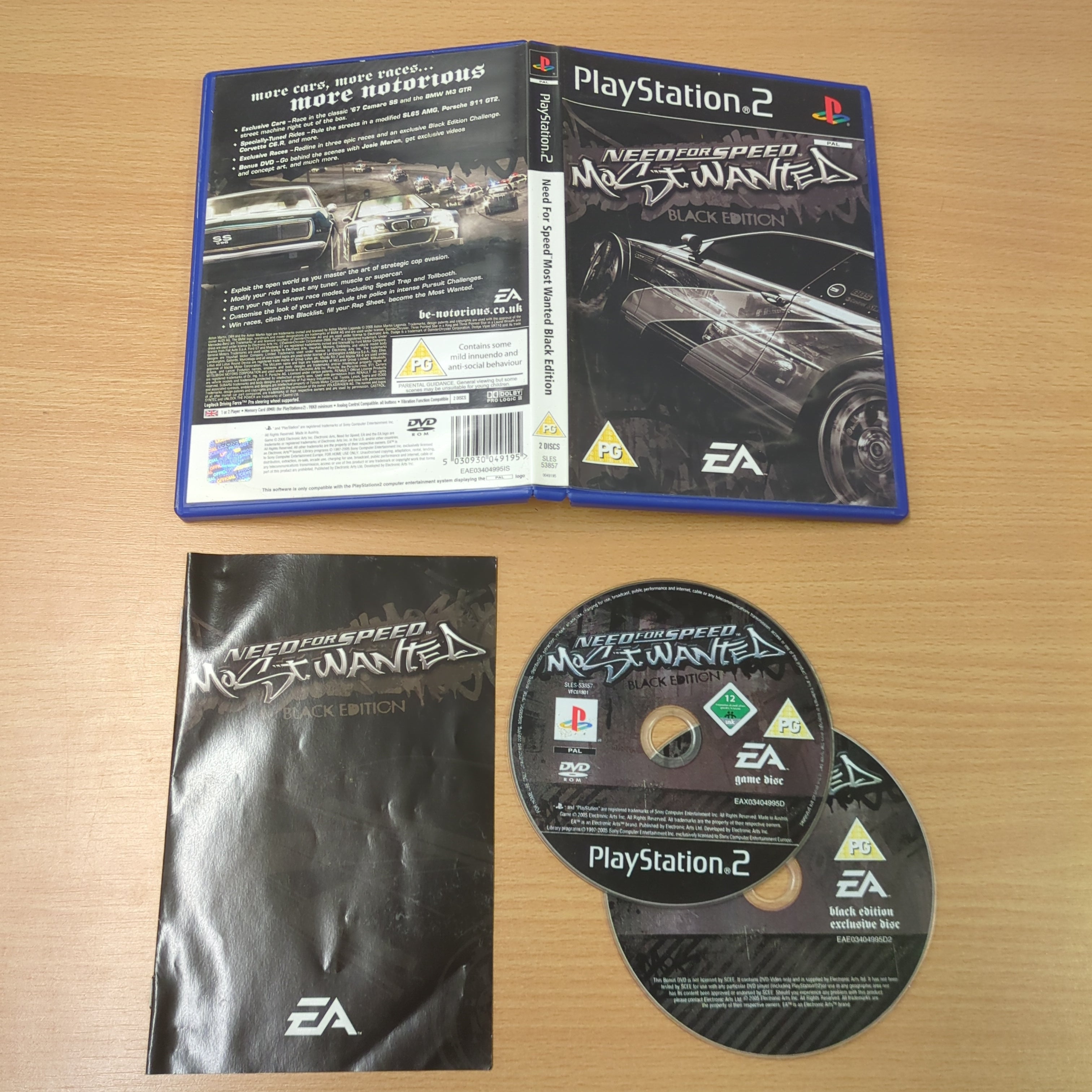 Need For Speed Most Wanted Black Edition Sony PS2 game Need For Speed Most Wanted Black Edition Sony PS2 game